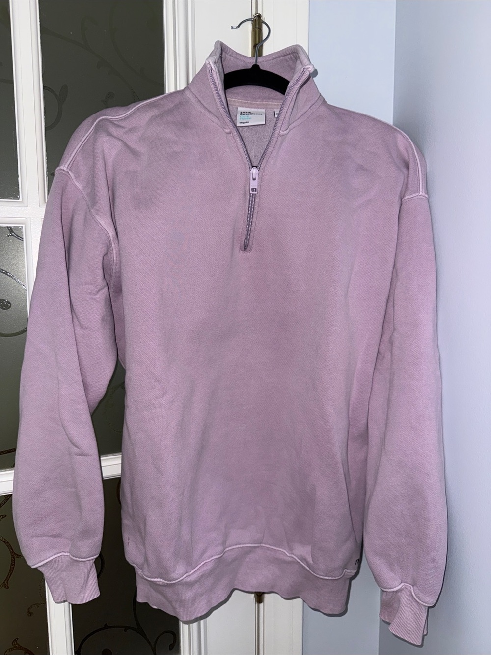 Aritzia Lavender Half-Zip Sweater